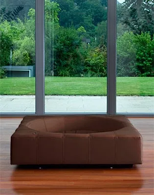 Pet Interiors Cube Genuine Leather Dog Bed