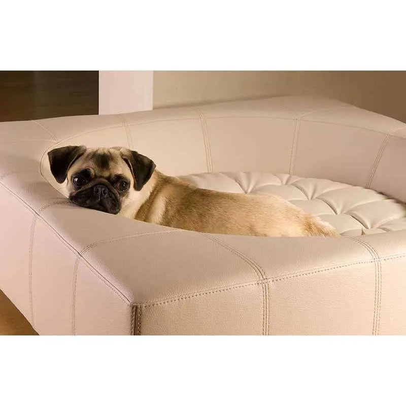 Pet Interiors Cube Genuine Leather Dog Bed