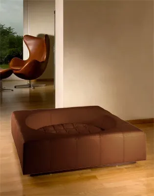 Pet Interiors Cube Genuine Leather Dog Bed