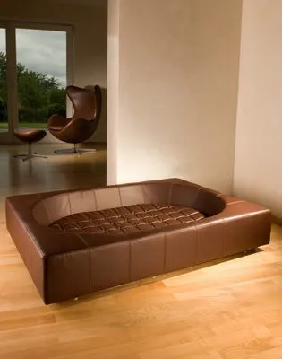 Pet Interiors Cube Genuine Leather Dog Bed