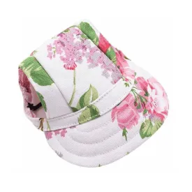 Pet Life 'Botanic Bark' Floral Uv Protectant Dog Hat Cap