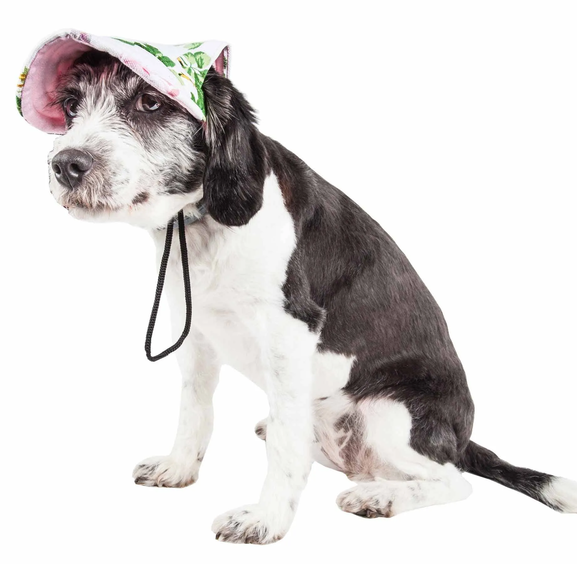 Pet Life 'Botanic Bark' Floral Uv Protectant Dog Hat Cap