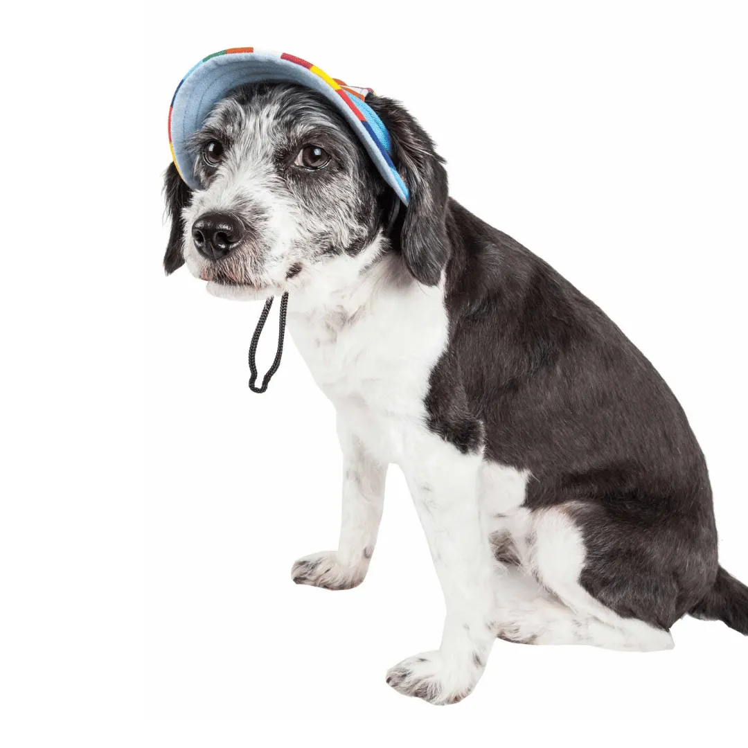 Pet Life Colorfur UV Protectant Adjustable Canopy Dog Hat