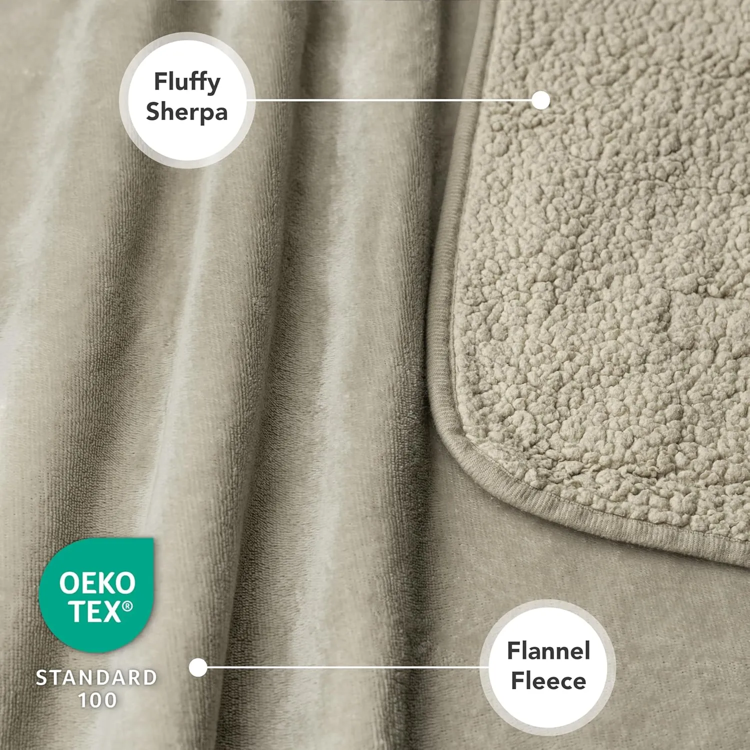 PetAmi Waterproof Dog Blanket for Medium Large Dogs, Pee Proof for Bed Couch, Reversible for Puppy Indoor Cat, Soft Dog Pee Crate Cover Washable, 60x80 Taupe