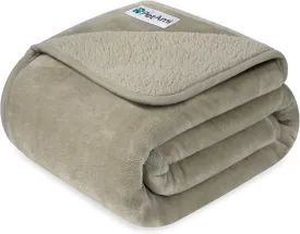 PetAmi Waterproof Dog Blanket for Medium Large Dogs, Pee Proof for Bed Couch, Reversible for Puppy Indoor Cat, Soft Dog Pee Crate Cover Washable, 60x80 Taupe