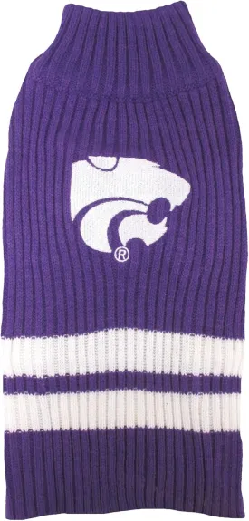 Pets First NCAA Kansas State Wildcats Dog Sweater, Size X-Small. Warm & Cozy Knit Pet Sweater with NCAA Team Logo, Best Puppy Sweater for Large & Small Dogs