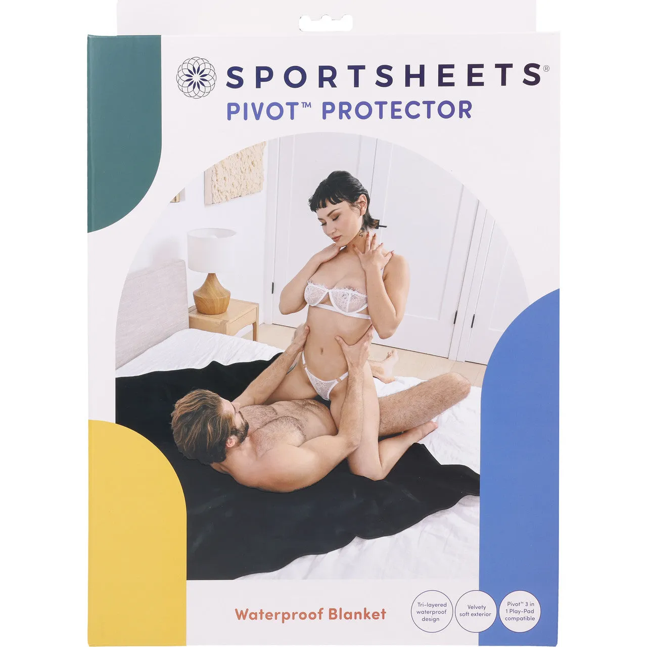 Pivot Protector Waterproof Sensual Blanket By Sportsheets - Black 50" x 60"