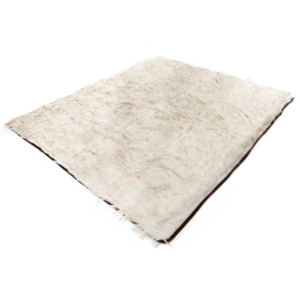 PupProtector Waterproof Throw Blanket - White w/Brown Accents
