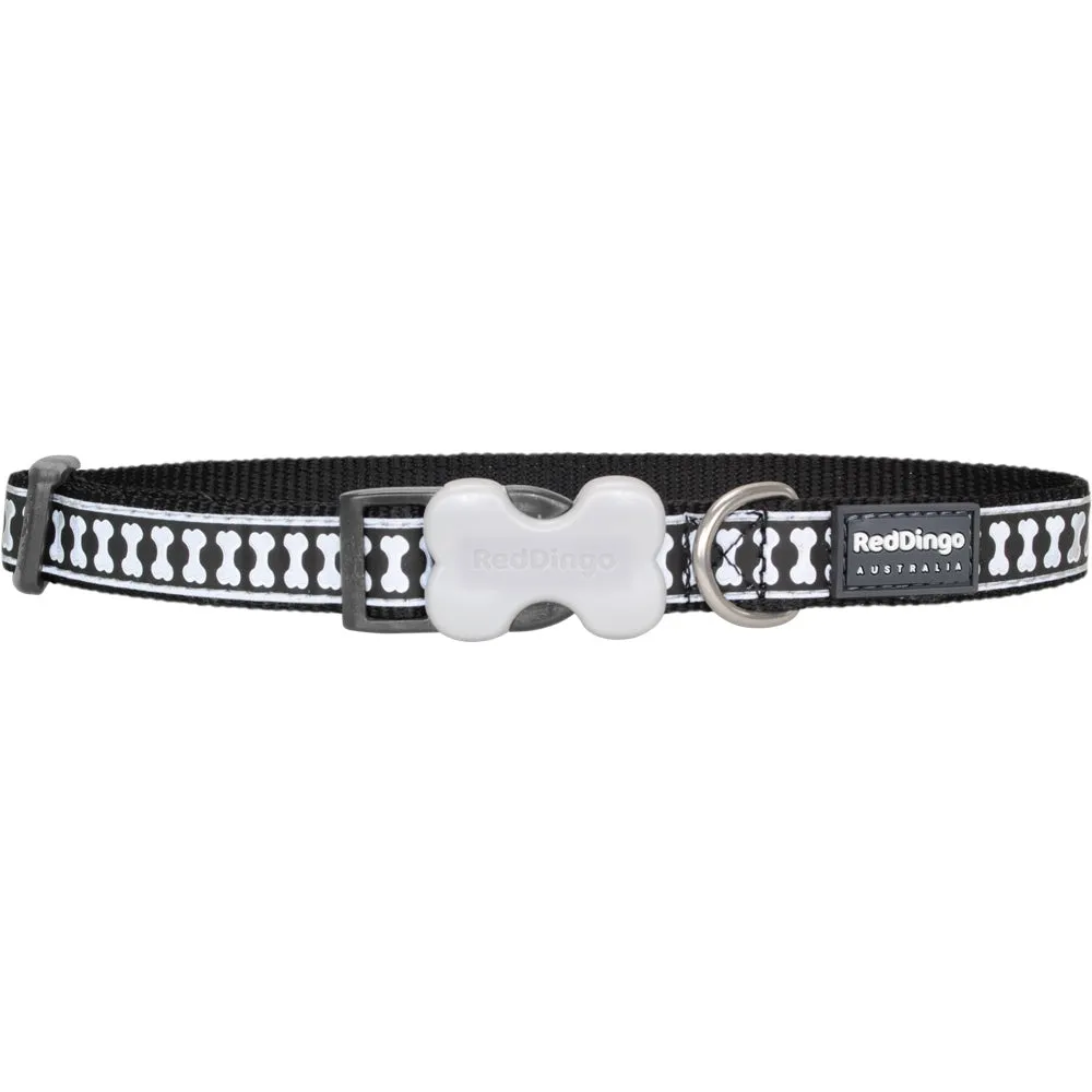 Red Dingo Reflective Dog Collar - Medium