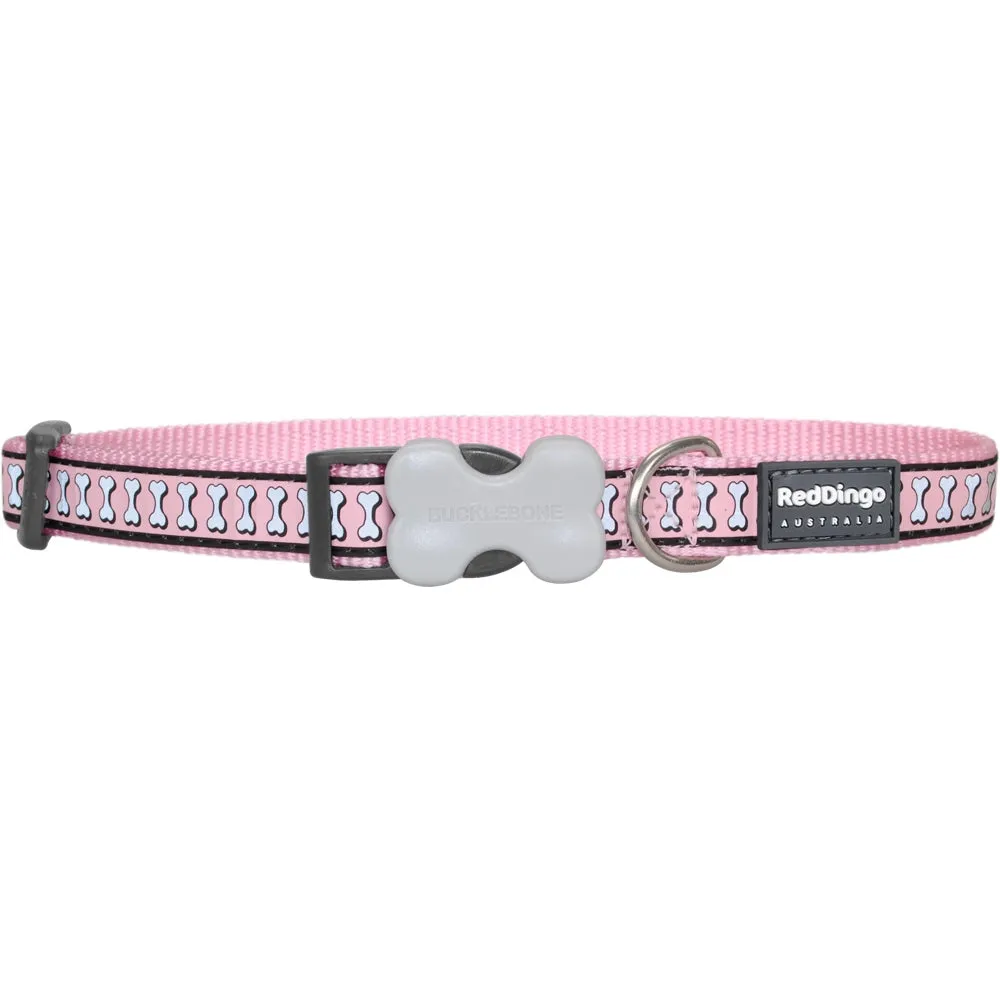 Red Dingo Reflective Dog Collar - Medium