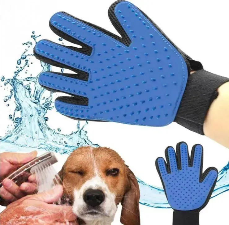 Silicone Pet Brush Glove - Gentle Grooming & Deshedding for Dogs and Cats