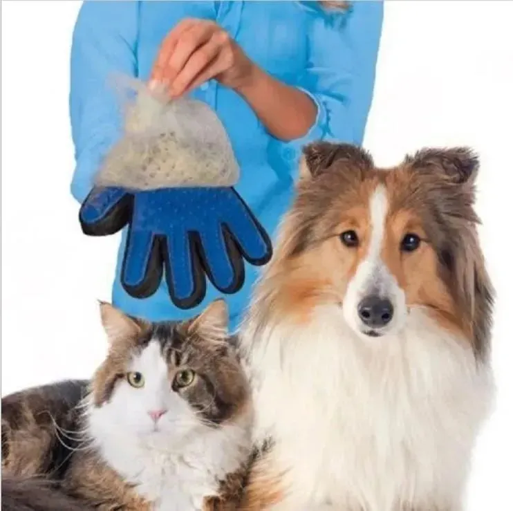 Silicone Pet Brush Glove - Gentle Grooming & Deshedding for Dogs and Cats