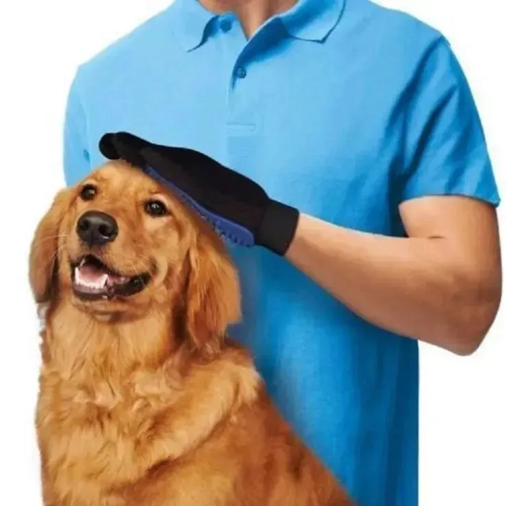 Silicone Pet Brush Glove - Gentle Grooming & Deshedding for Dogs and Cats
