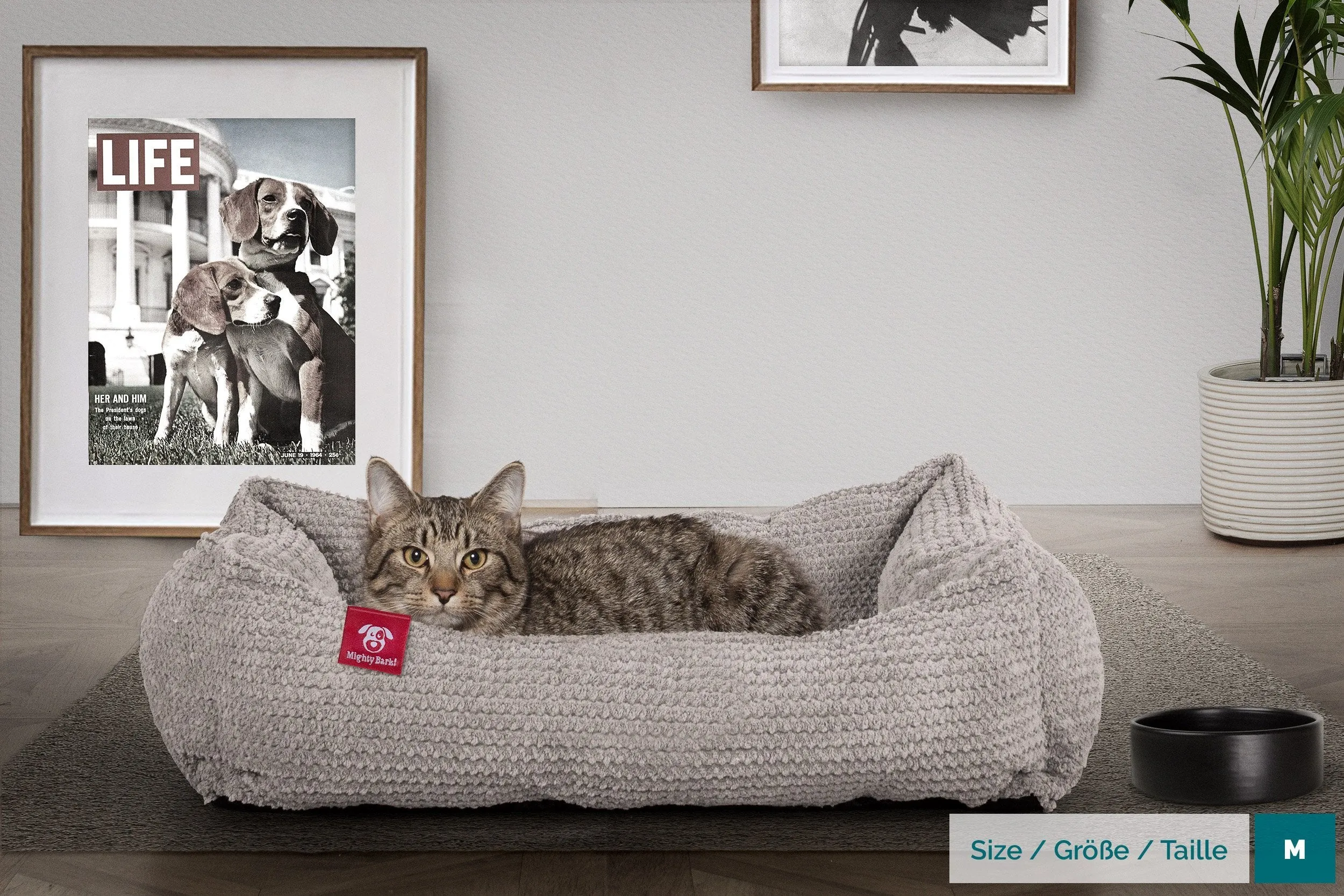 The Cat Bed - Memory Foam Cat Bed - Pom Pom Mink
