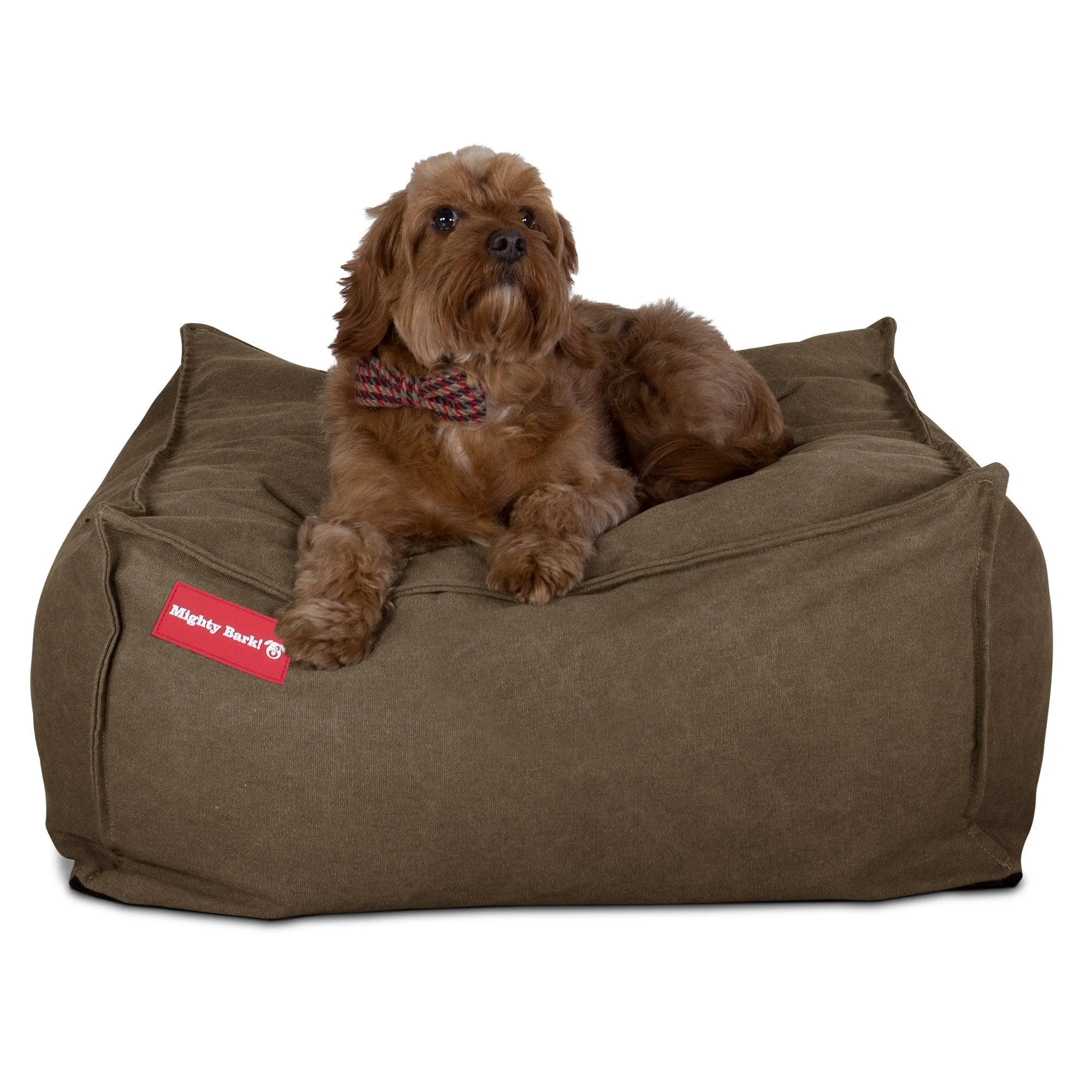 The Crash Pad  - Memory Foam Dog Bed - Stonewashed Denim Earth