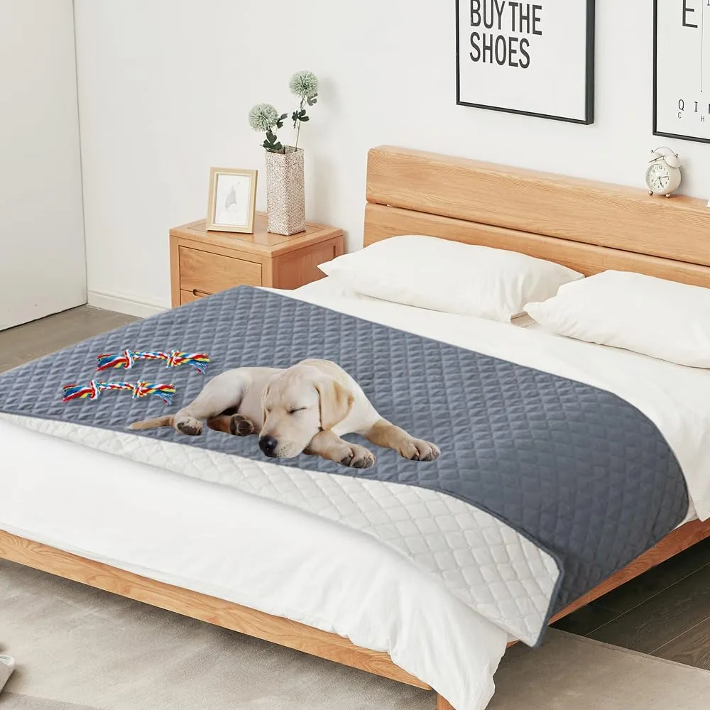 Waterproof Dog Blanket for Bed, Washable Anti-Slip Scratch Resistant Dog Blanket, 130cm210cm Leak Proof Pet Throw Protector for Furniture Bed Couch Sofa Car