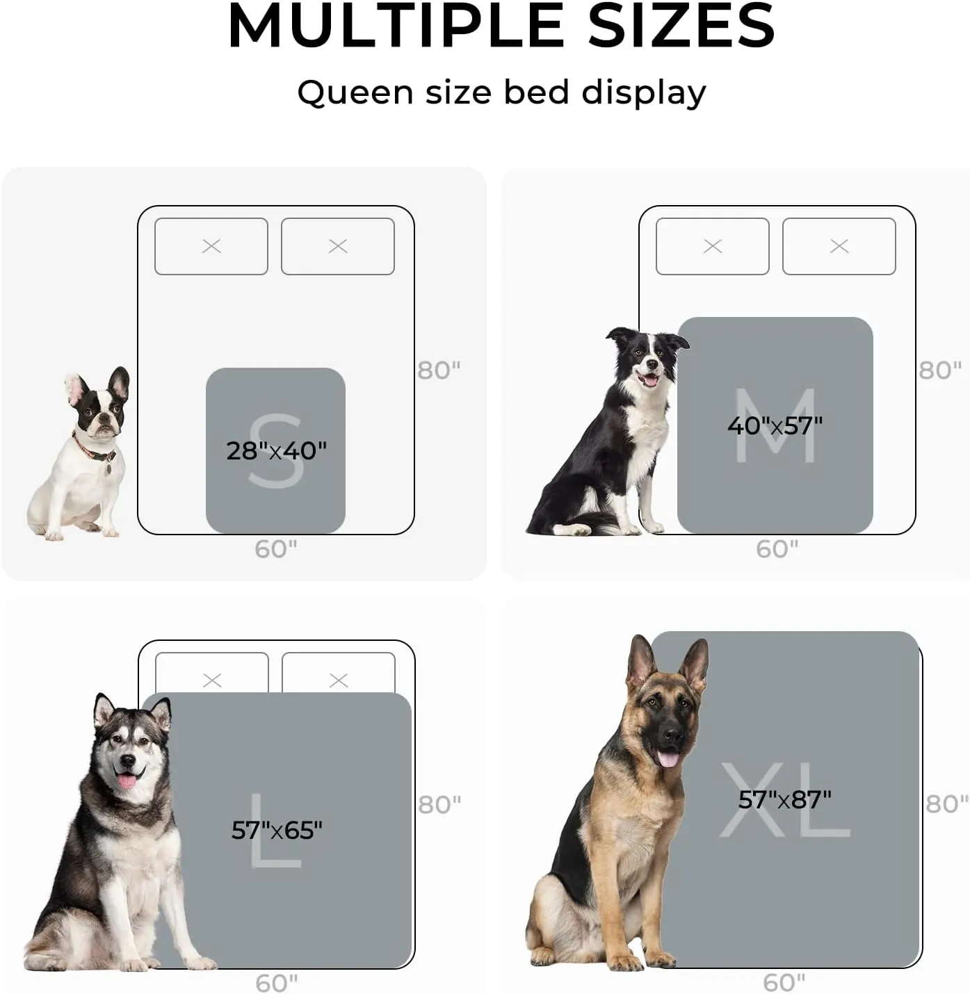 Waterproof Pet Blanket, Liquid Pee Proof Dog Blankets for Sofa Bed Couch, Reversible Sherpa Fleece Furniture Protector Cover for Small Medium Large Dogs Cats,Dark Grey X-Large85" x 57"