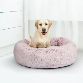 XLarge Dog Beds Pet Donut Nest Calming - Pink