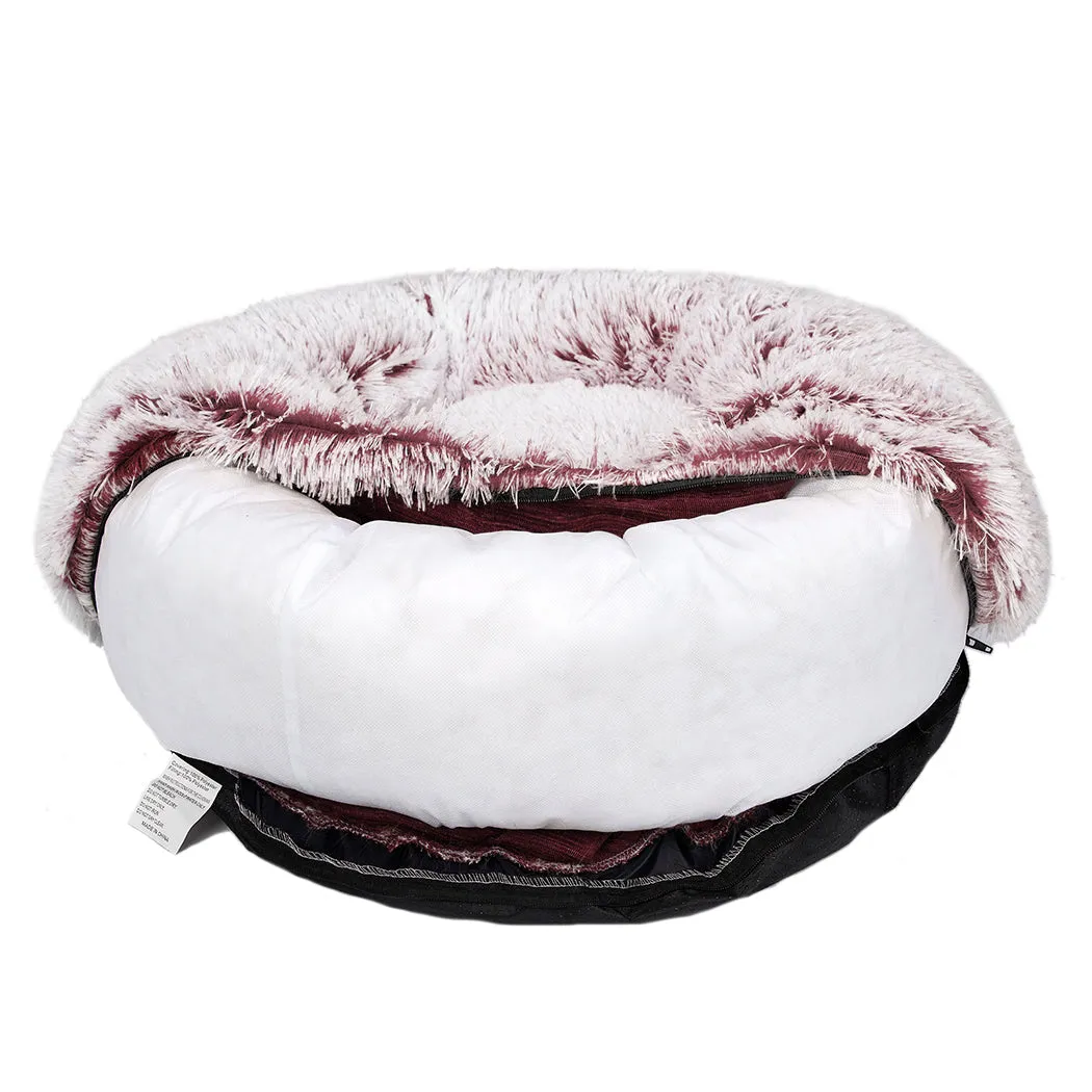 XLarge Dog Beds Pet Donut Nest Calming - Pink